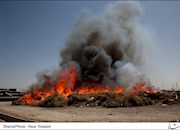 گزارش تصویری/ عکس: رضا رستمی  مانور ایمنی و آتش نشانی در بزرگترین انبار کالای شرکت ملی گاز